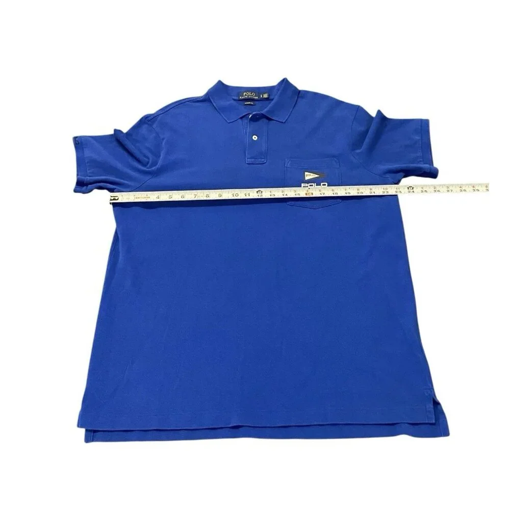 Polo Ralph Lauren Men's L Classic Fit P-15 Offshore Sailing Team Polo Shirt Blue